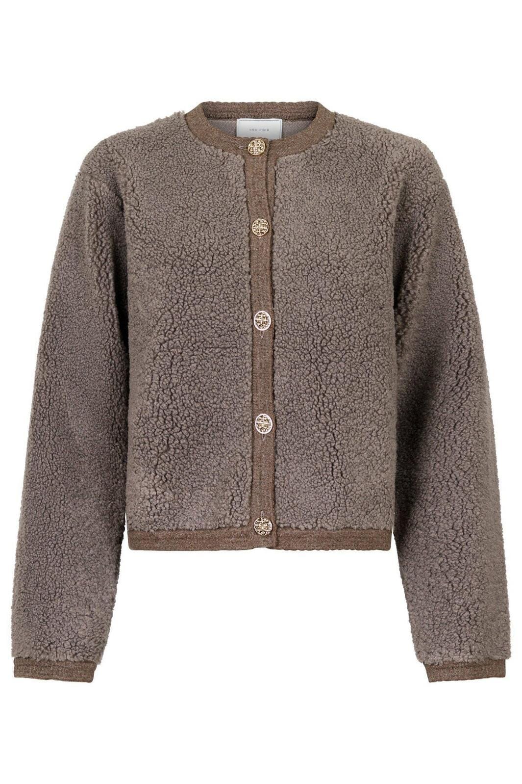 Neo Noir Limo Fluffy Knit Cardigan iron