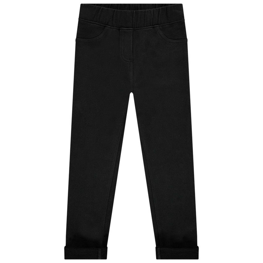 Jegging uni pour enfant fille - Noir