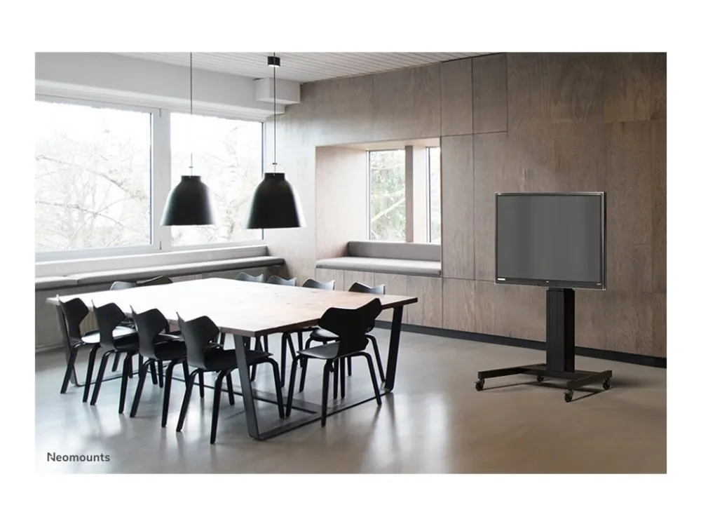 Neomounts PLASMA-M2500 - Vogn med hjul - motoriseret - for fladt panel/AV-udstyr - sort, RAL 9005 - skærmstørrelse: 42
