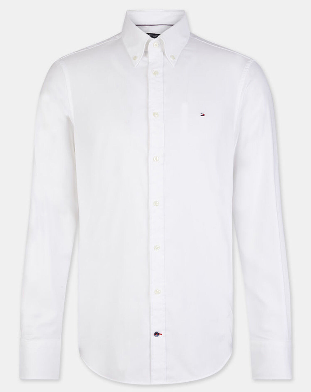 Tommy Hilfiger Chemise Slim Dobby blanche