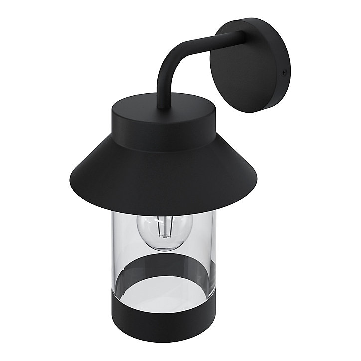 Applique murale descendante Caprera E27 25W IP44 GoodHome noir
