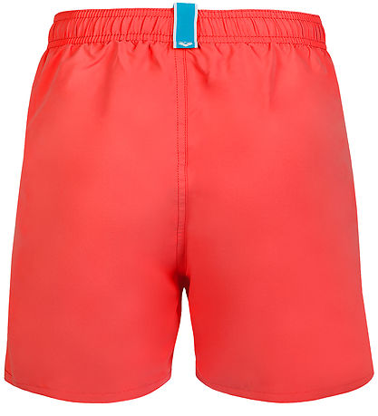 Arena Bådeshorts - Solid R - Fluo Red/Water