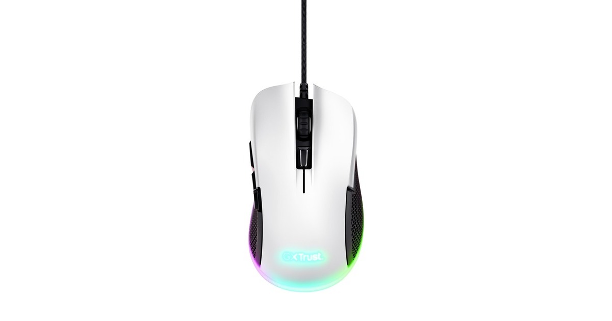 TrustGXT 922 Ybar ECO gaming muis  (Wit, RGB | 200 - 7200 dpi)