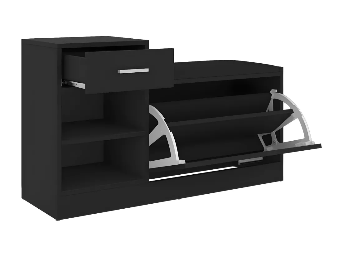 Banc à chaussures Noir 94,5x31x57