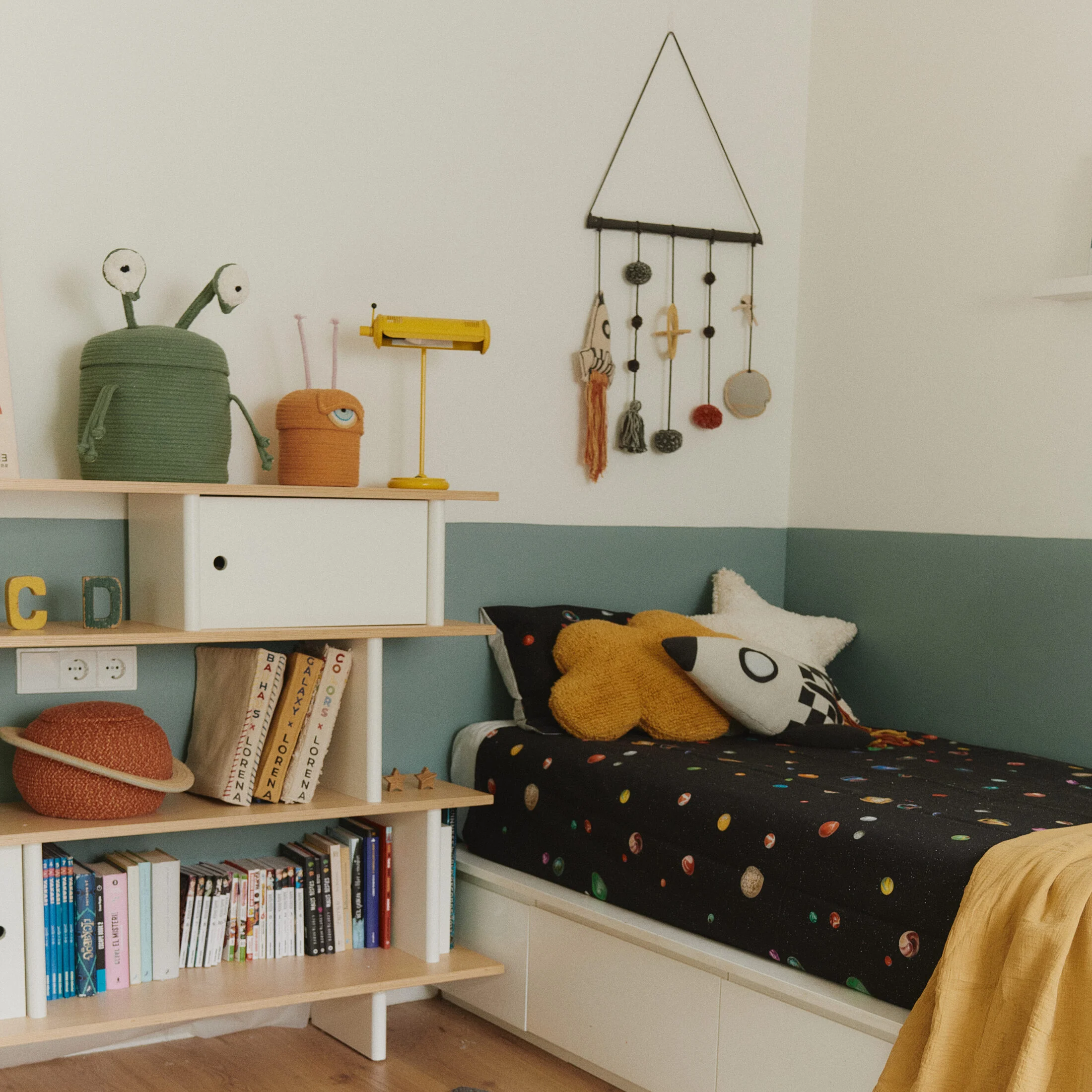 Coussin tricoté rocket | Multicolore