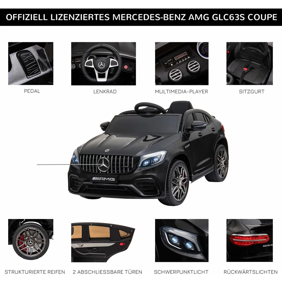 HOMCOM Kinder Elektroauto schwarz