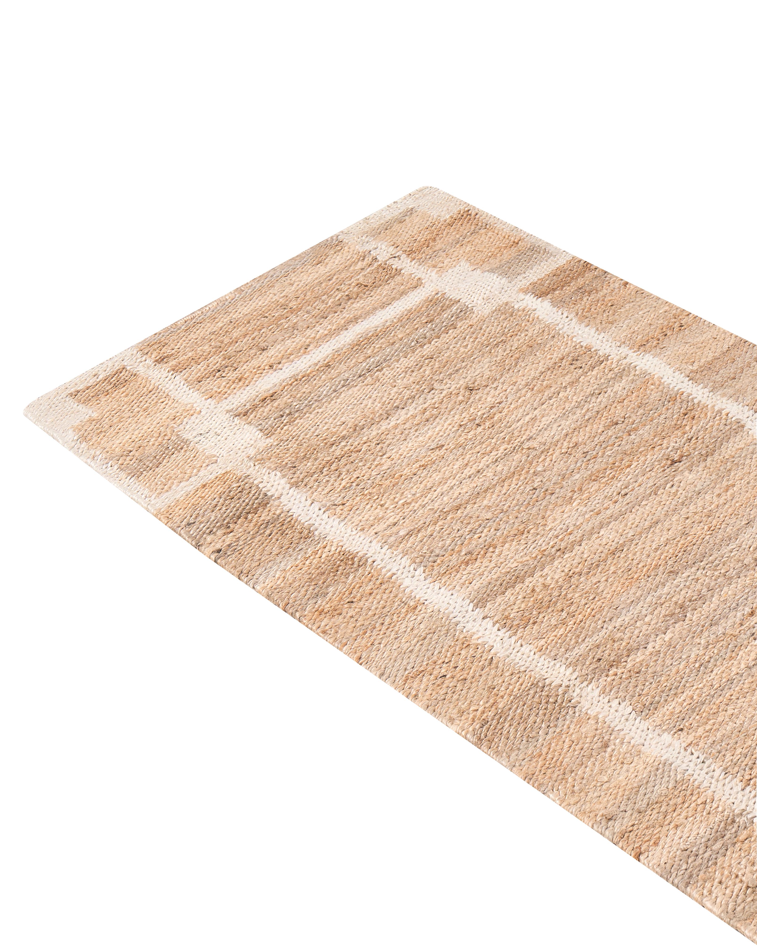 Vloerkleed GONDIA Lichtbeige 80 x 300 cm Jute