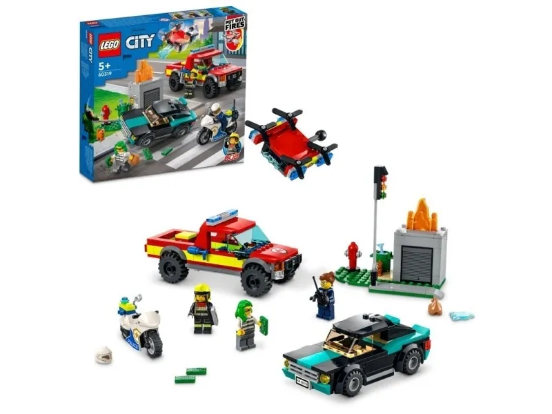 LEGO City 60319 Brandslukning og politijagt