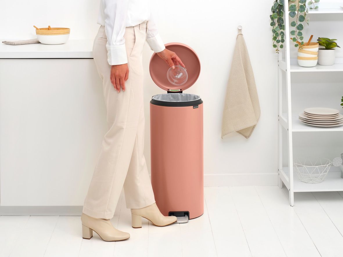NewIcon Pedaalemmer, 30 liter, kunststof binnenemmer - Warm Copper