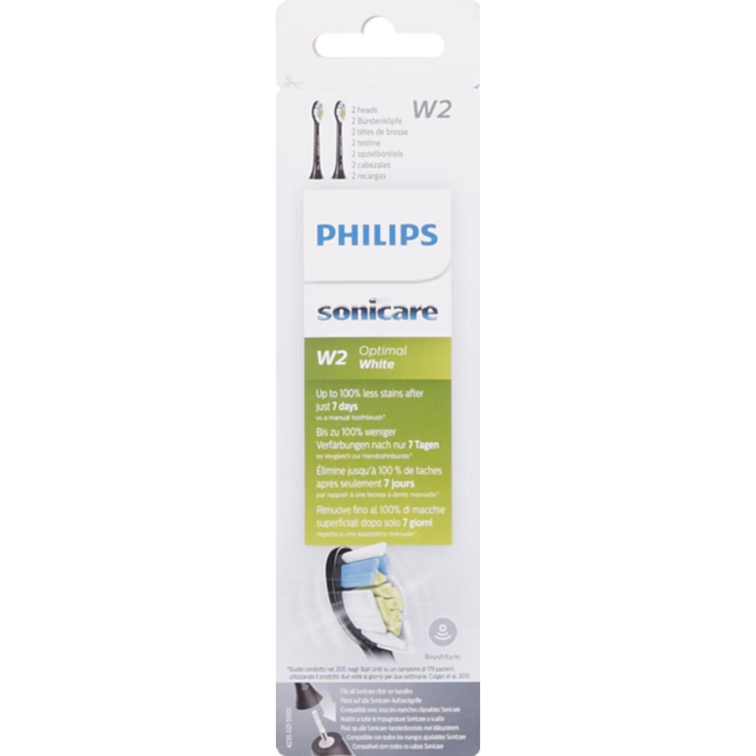 Philips Optimal White (W2), 2er Pack, schwarz HX6062/13