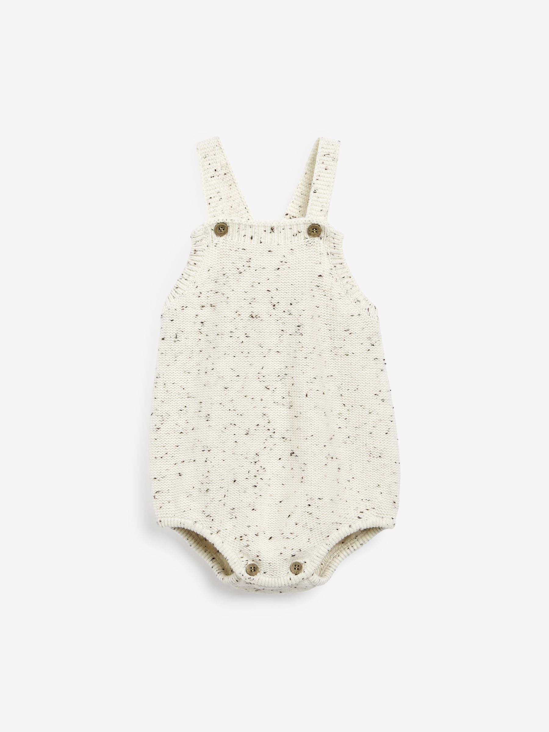 Moutkleurig - The Little Tailor stijlvol gebreid babyrompertje van 100% katoen