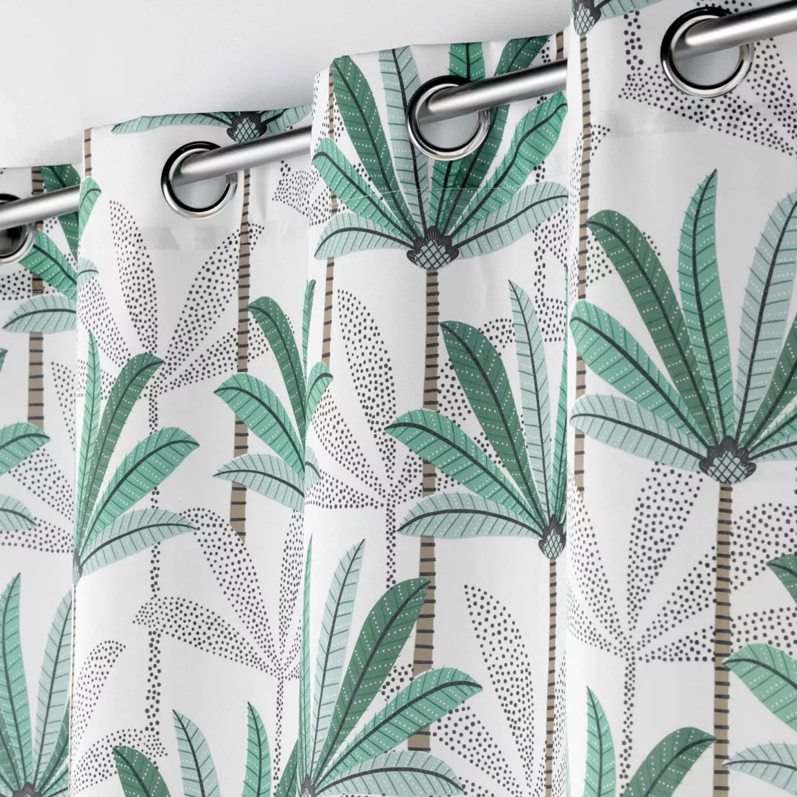 Rideau oeillets (140 x 260 cm) Oasis Vert