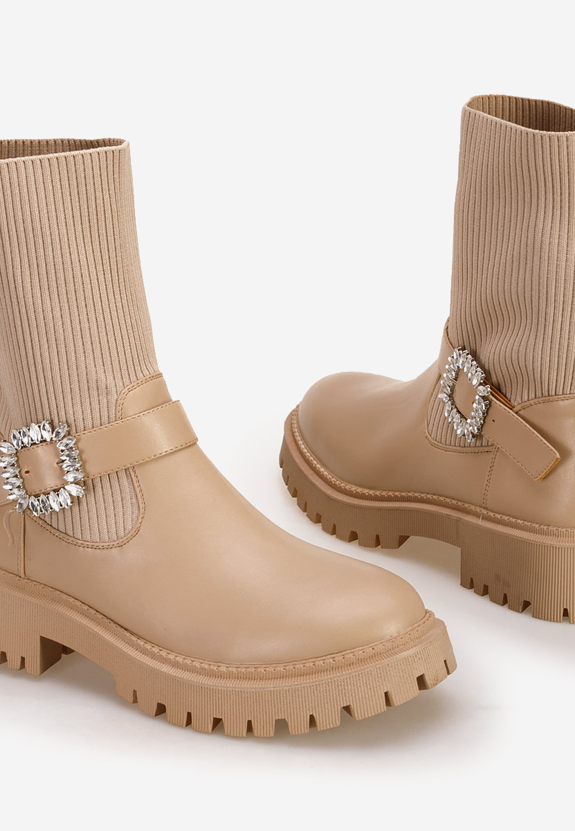 Bottines femme kaki Taera