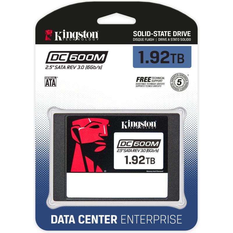 Kingston Technology SSD SATA Enterprise DC600M (usage mixte) 2,5” de 1 920 Go