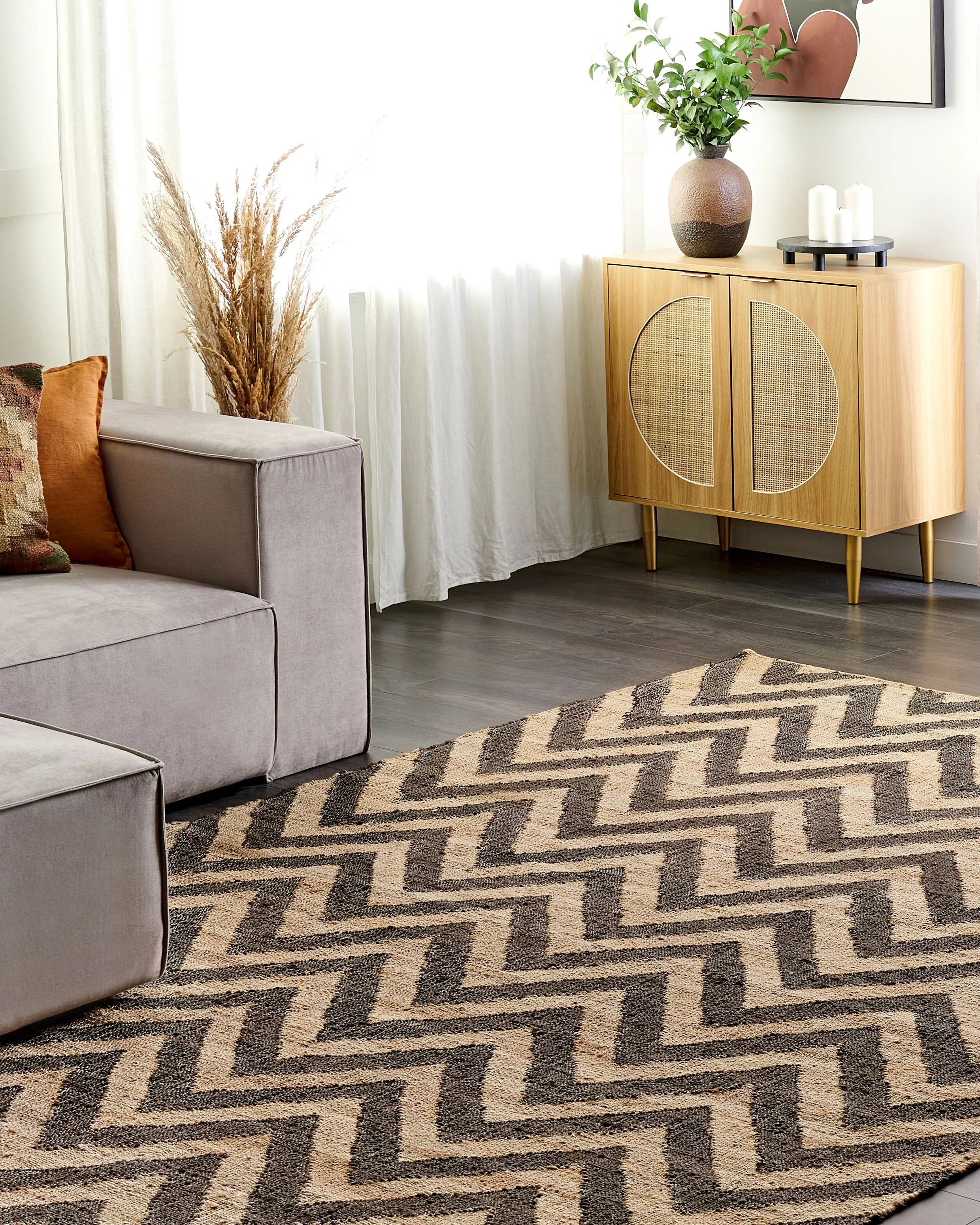 Vloerkleed DEDEPINARI Beige 200 x 300 cm Jute