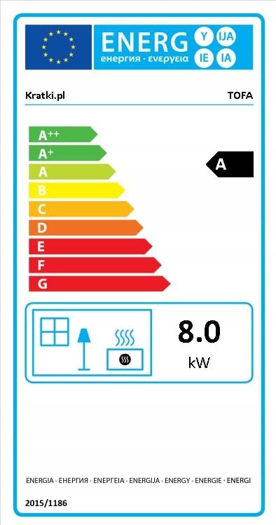 KRATKI Kaminofen aus Stahl 8 kw TOFA fi 150 Stahlofen, Schwedenofen BImSchV Stufe 2 Installationszubehör