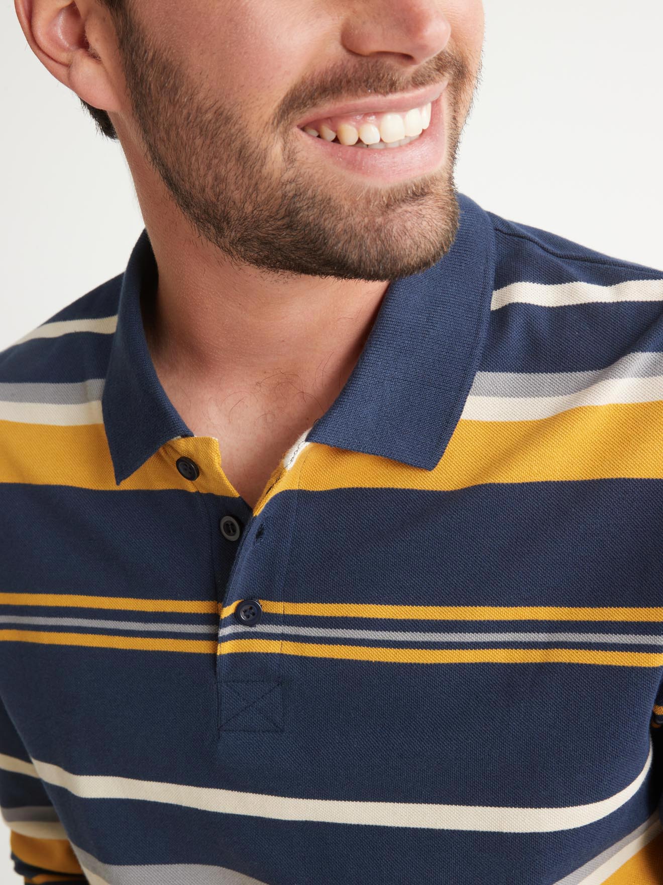 Polo manches longues maille piquée
