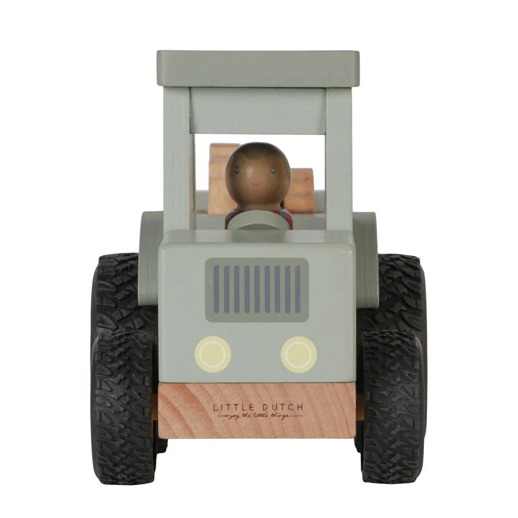 tractor met trailer little farm