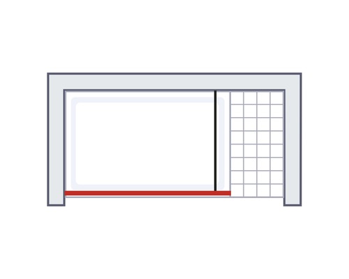 Inloopdouche SCHULTE Alexa Style 2.0 Black Style ExpressPlus 140 cm profiel zwart glas decor Atelier