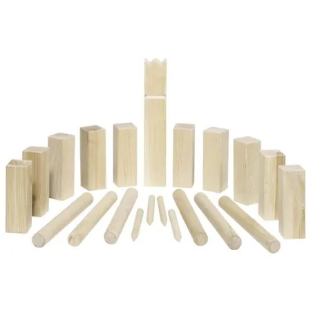 goki Wikingerspiel Kubb, kleine Größe, im Baumwollbeute