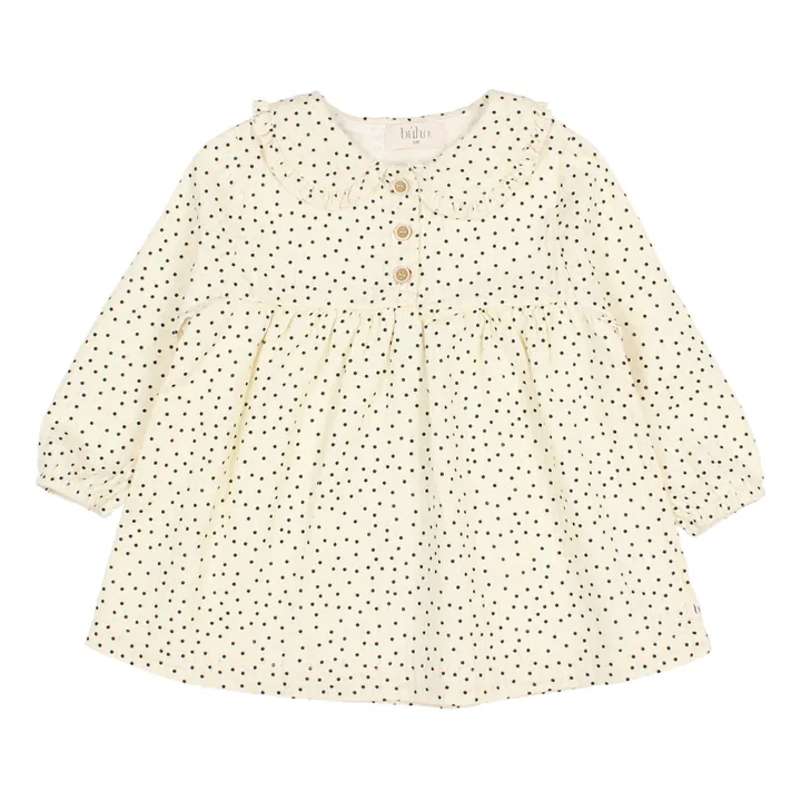 Búho Robe Coton Bio Pois | Ecru