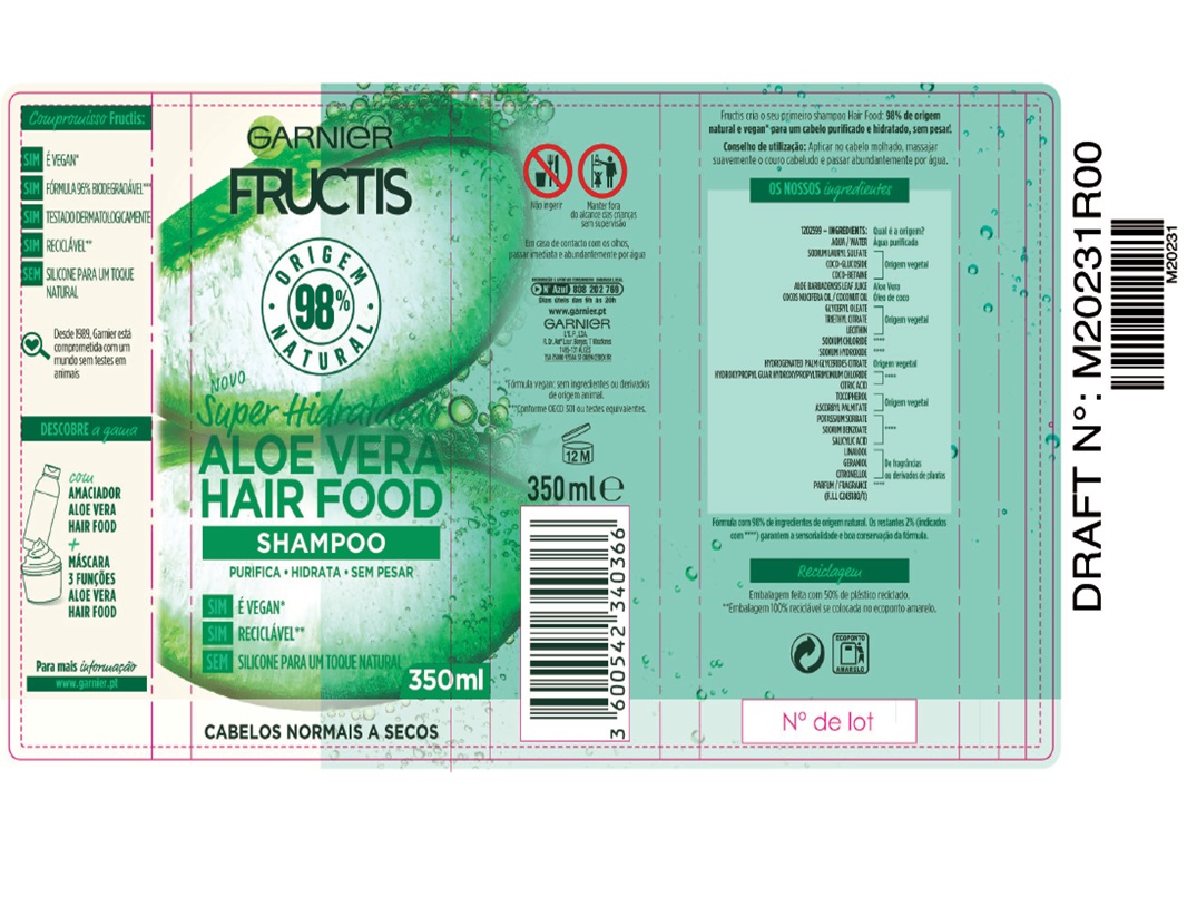 CHAMPÔ FRUCTIS HAIR FOOD ALOÉ VERA 350ML