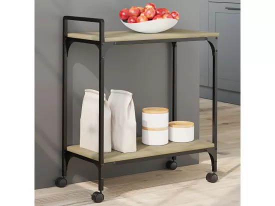 Chariot de cuisine chêne sonoma 60,5x31x72,5 cm bois ingénierie