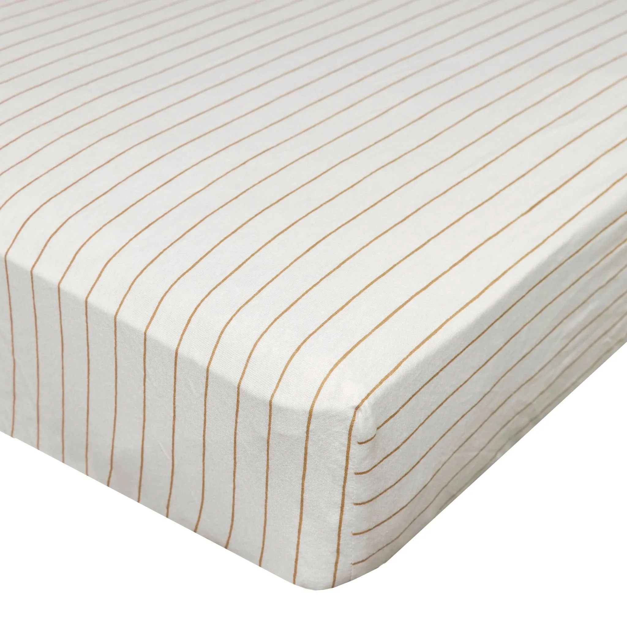 Origami Maison Drap Contour pour Lit de Bébé - Rayures Brunes