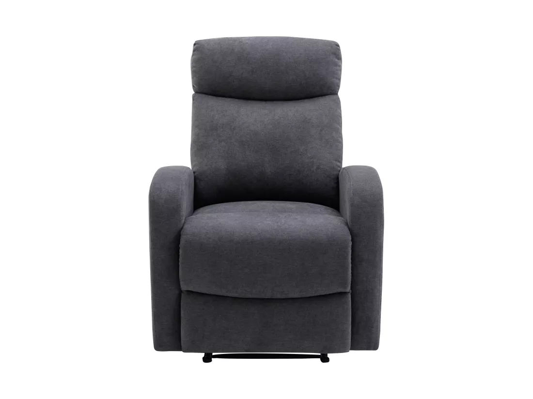 Fauteuil relax en tissu gris EVELYN