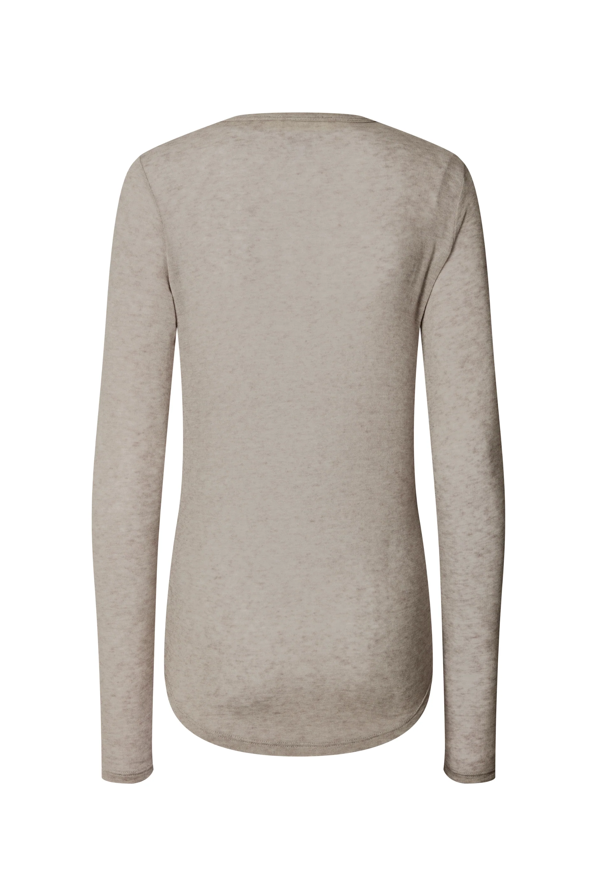 Gai+Lisva  Thyra Wool langærmet t-shirt - Light Grey Melange