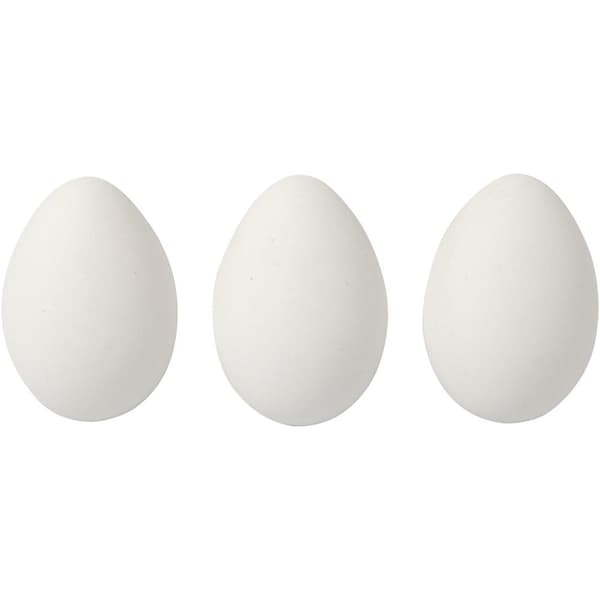 Egg, H: 6 cm, hvit, 12 stk./ 1 pk.