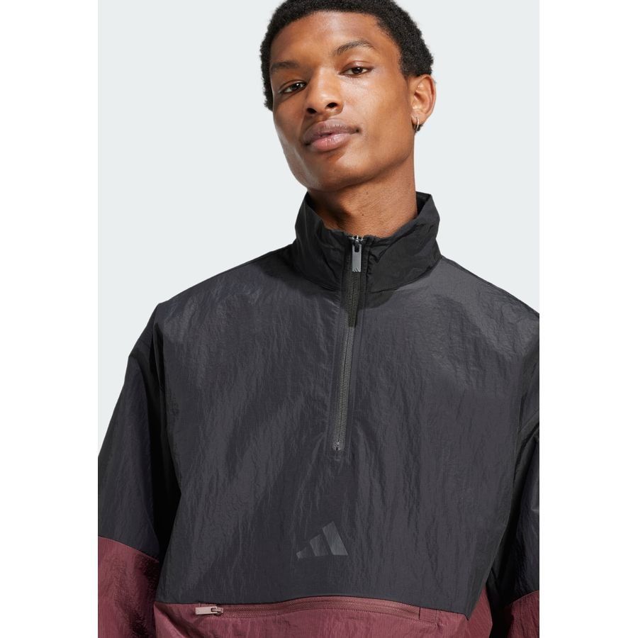 Adidas Sweat-shirt toile demi-zip 3 bandes Future Icons