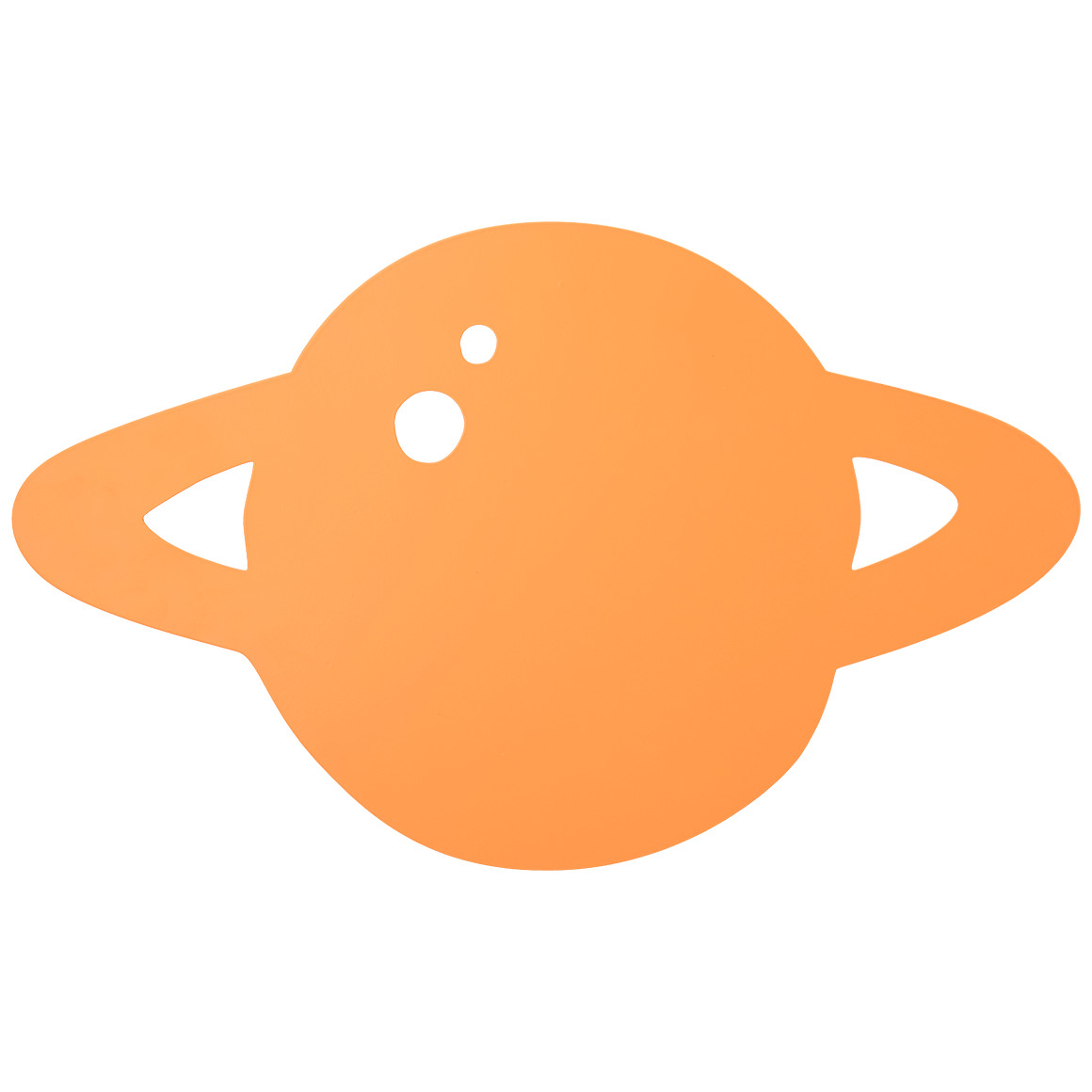 Metall-Wanddeko in Planeten-Optik orange