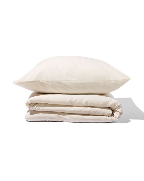 housse de couette coton doux 140 x 200/220 gris-beige