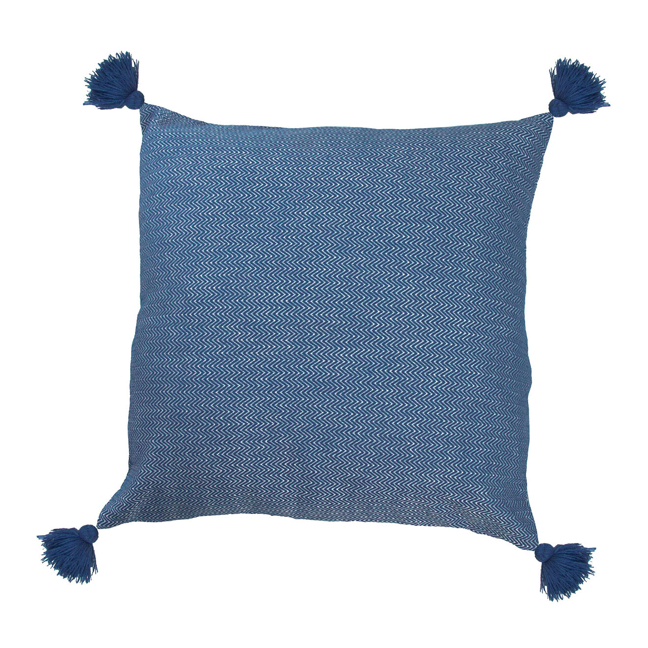 Febronie Housse de coussin unie bleu grec - 50x50 cm