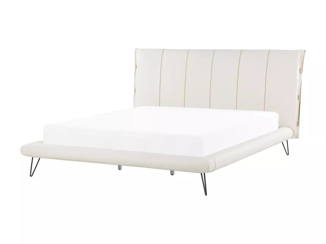 Ensemble de chambre Cuir PU BETIN 180 x 200 cm Crème