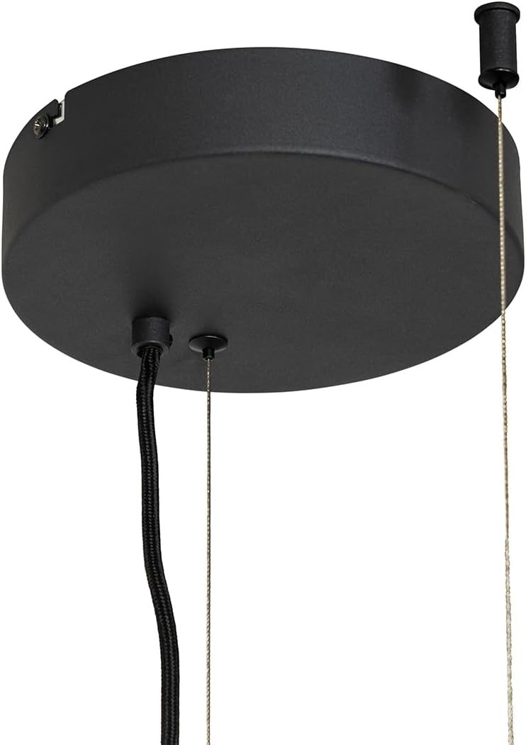 QAZQA - Industrie I Vintage I Hängelampe I Pendellampe I Pendelleuchte schwarz mit Gestell inkl. LED 3-stufig dimmbar - Cage Rack Dimmer I Dimmbar I Wohnzimmer - Stahl Rechteckig - I (nicht austauschb