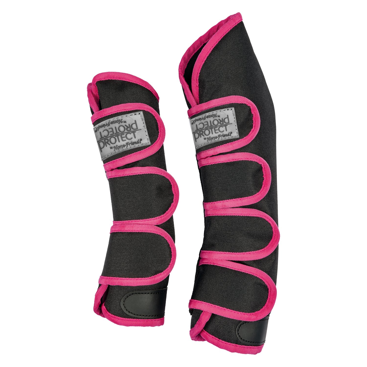 Mini-Shetty-Transportgamaschen, PROTECT by Horse-Friends  - schwarz/pink