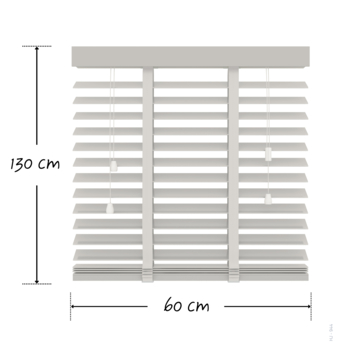KARWEI houten jaloezie 50 mm wit (kleurnr. 944) 60x130 cm (bxh)