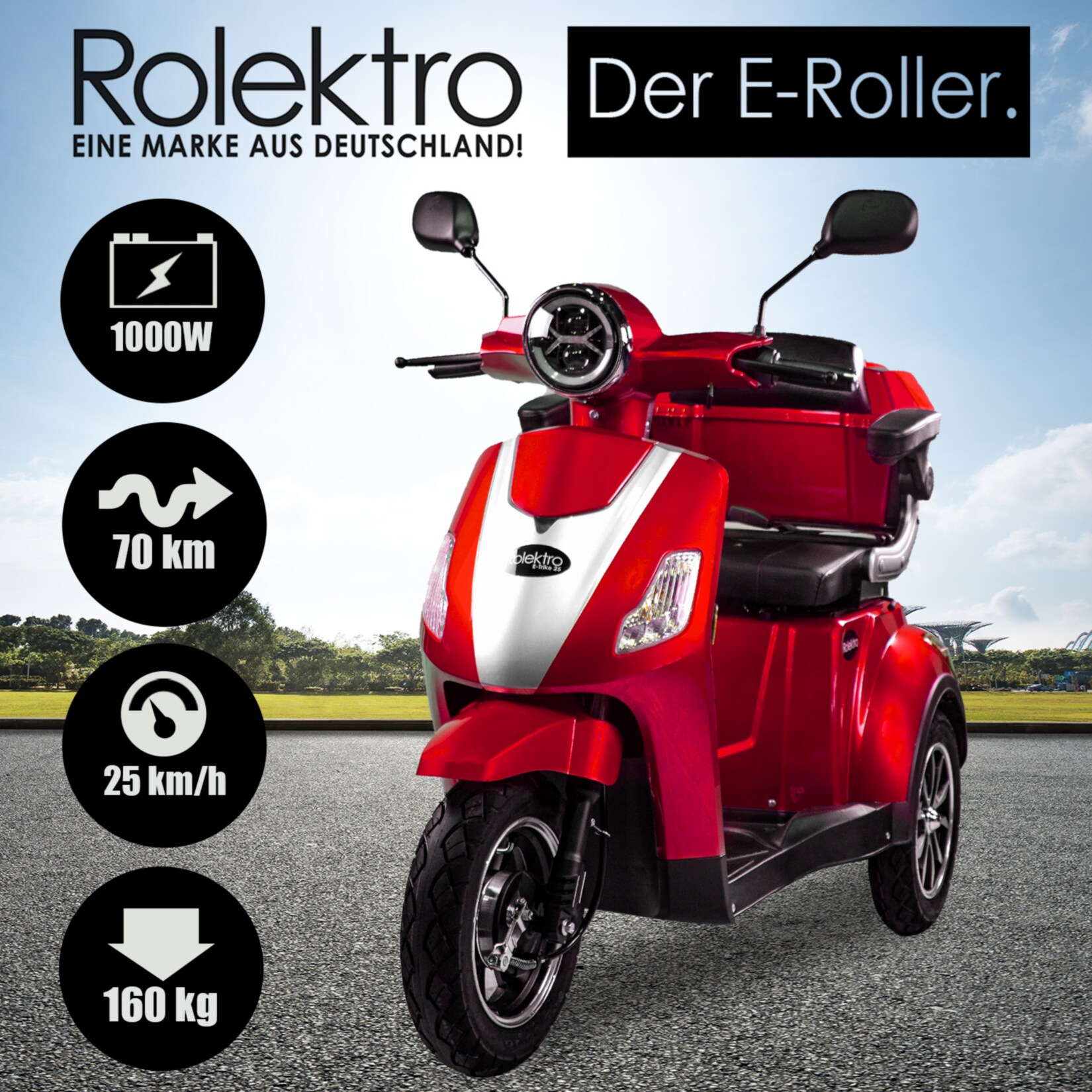 Rolektro E-Trike 25, V.3, Rot