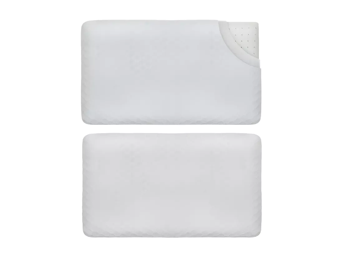 Oreiller Enfant Respirant en Tissu de Bambou 50x30x5,5 avec taie en bambou supplémentaire INPHYSIO