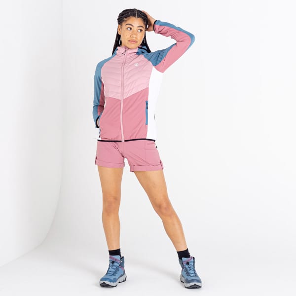 Doudoune randonnée DARE 2B SURMOUNT II WOOL HYBRID W PWDPINK/MESA