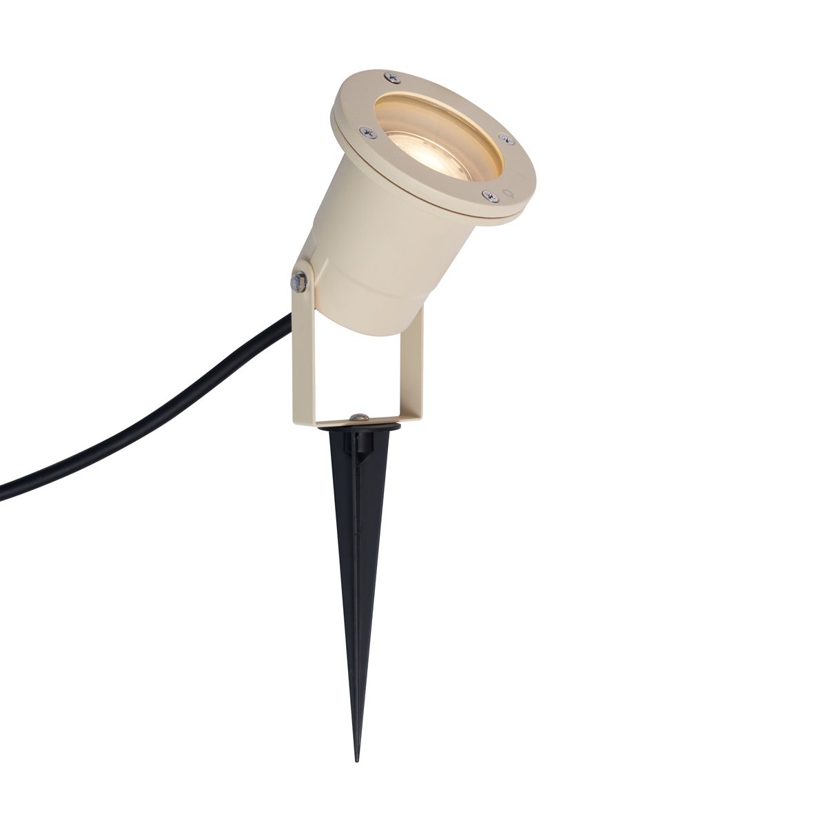 Prikspot beige GU10 50mm verstelbaar IP65 incl. snoer en stekker - Basic