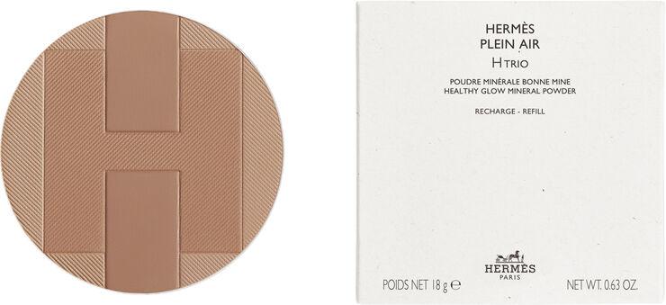 HERMÈS Hermès Plein Air, H Trio healthy glow mineral powder refill, Sienne