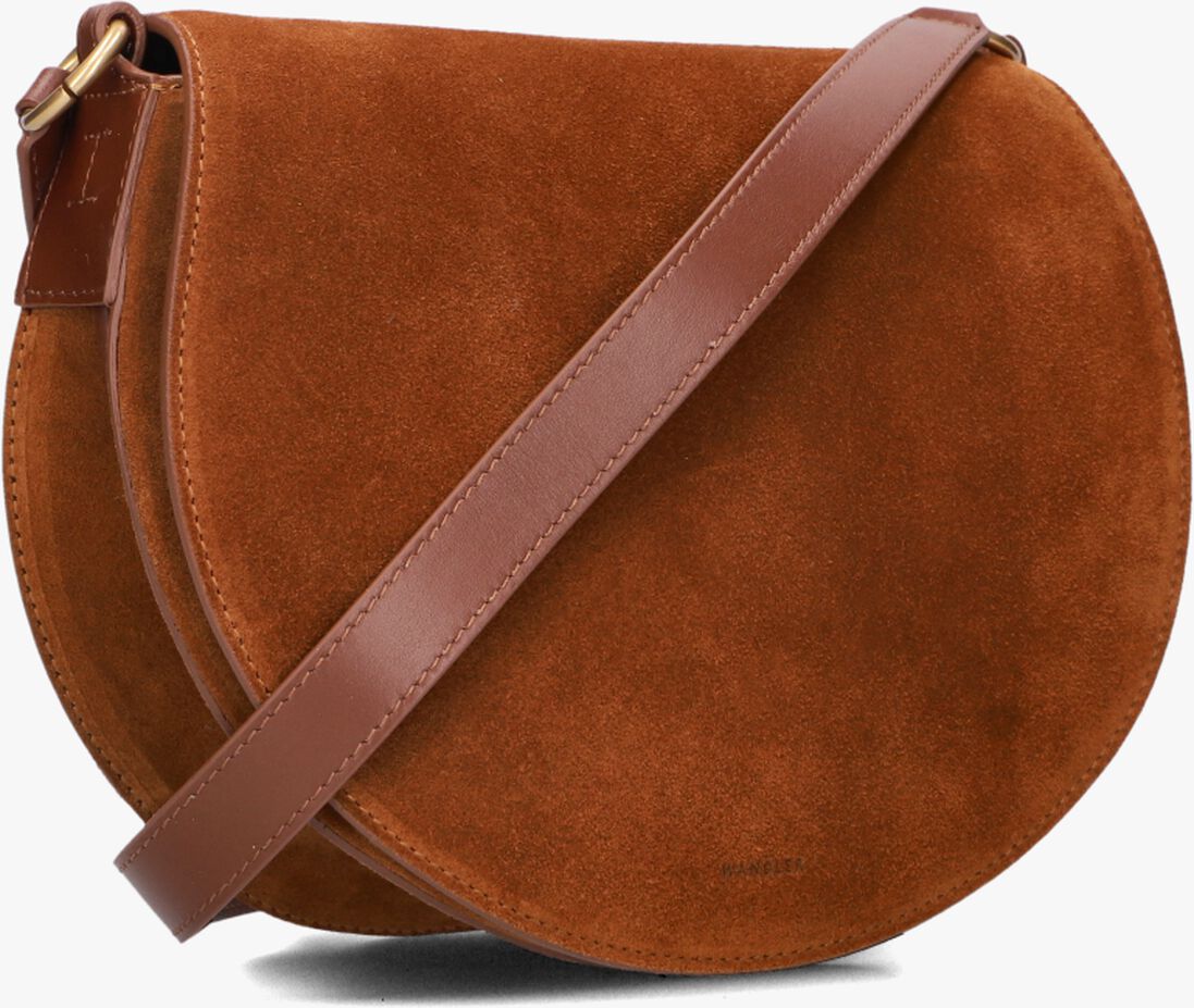 cognac wandler schoudertas kate saddle bag