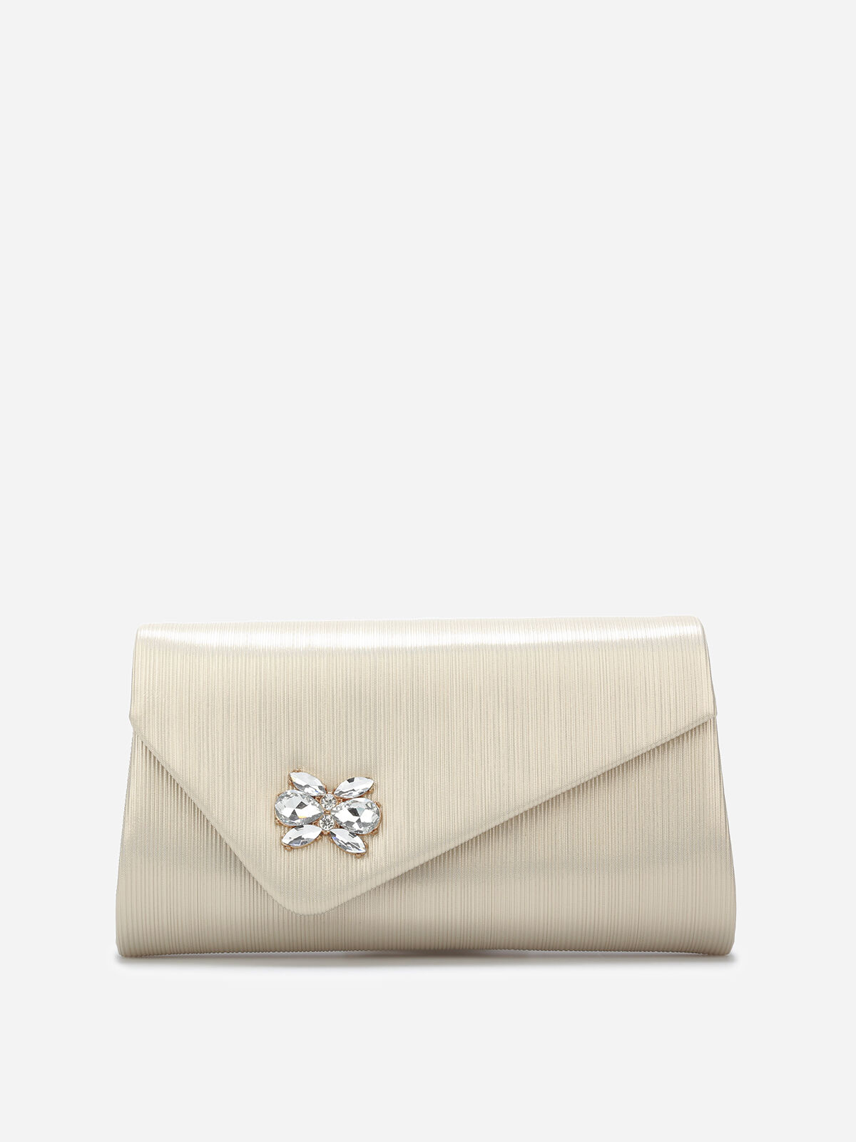 Pochette asymétrique à strass- Doré