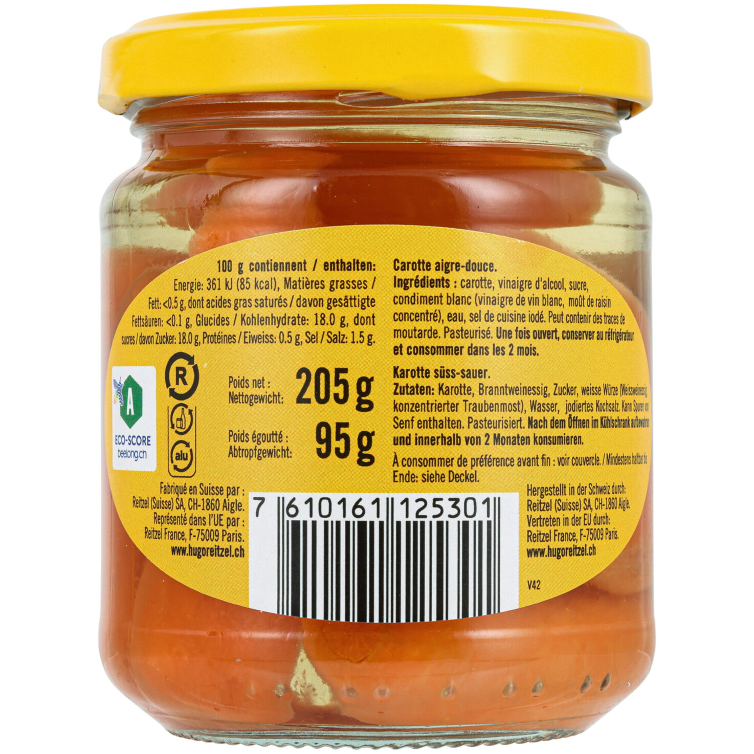 Hugo Reitzel Pickles baby carottes