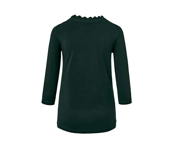 Shirt mit 3/4-Arm, dunkelgrün