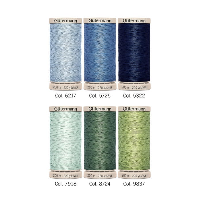 Gûtermann-Set 6 spoelen quilting 200m - Gütermann
