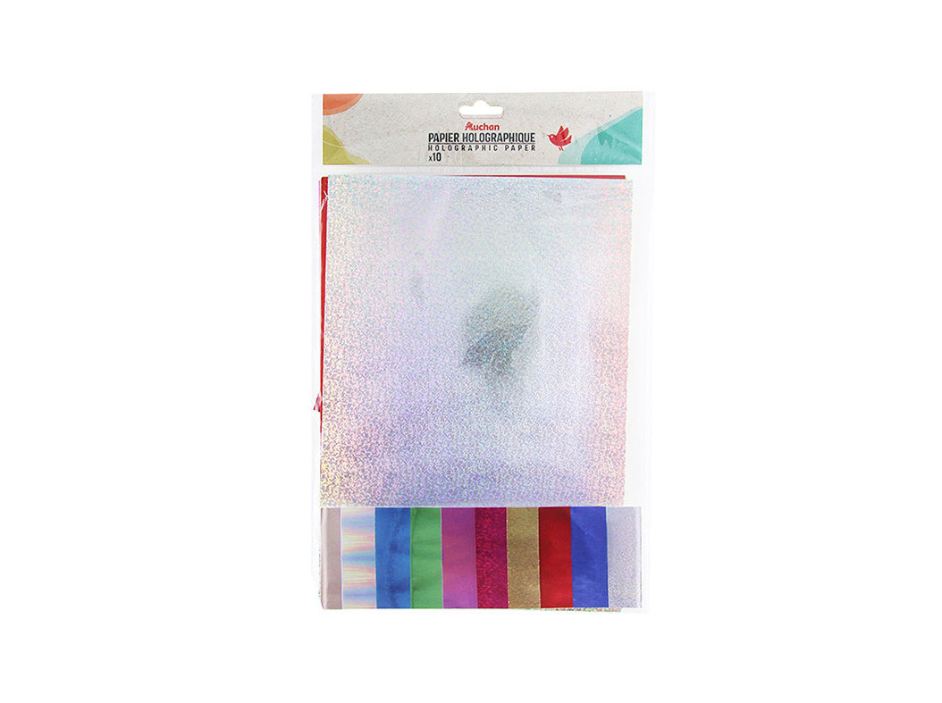 PAPEL HOLOGRÁFICO AUCHAN 10 UNIDADES